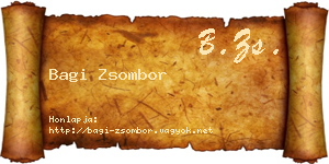Bagi Zsombor névjegykártya