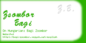 zsombor bagi business card